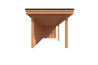 Houten veranda plat dak 700 x 250cm