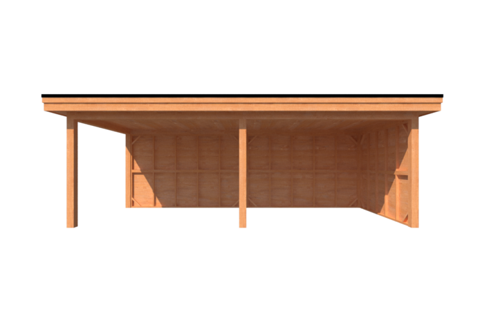 Houten veranda plat dak 700 x 300cm Houten veranda plat dak 700 x 300cm