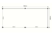 Houten veranda plat dak 700 x 300cm Houten veranda plat dak 700 x 300cm