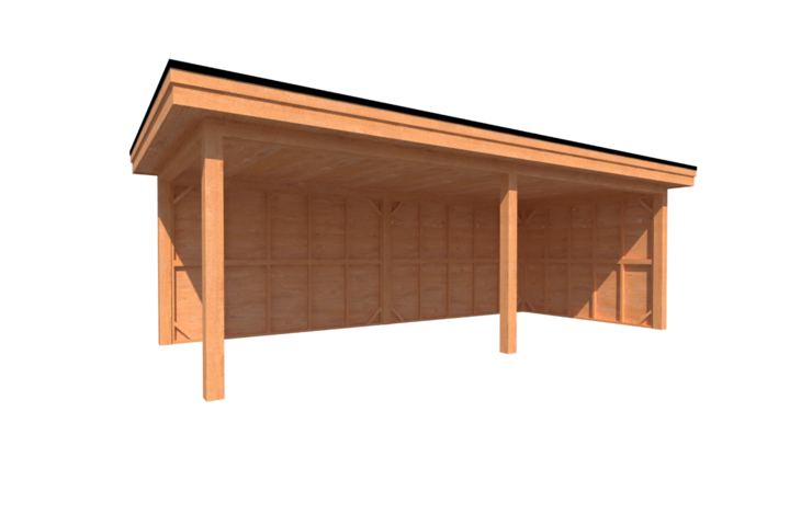 Houten veranda plat dak 700 x 300cm Houten veranda plat dak 700 x 300cm