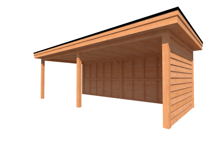 Houten veranda plat dak 700 x 300cm Houten veranda plat dak 700 x 300cm