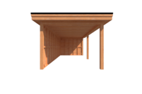 Houten veranda plat dak 700 x 300cm Houten veranda plat dak 700 x 300cm
