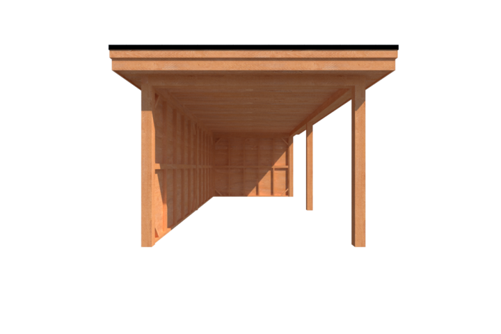 Houten veranda plat dak 700 x 300cm Houten veranda plat dak 700 x 300cm