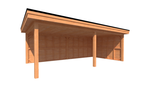 Houten veranda plat dak 700 x 350cm Houten veranda plat dak 700 x 350cm