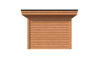 Houten veranda plat dak 750 x 300cm