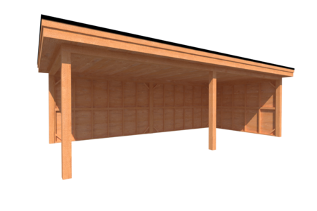 Houten veranda plat dak 750 x 350cm Houten veranda plat dak 750 x 350cm