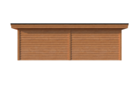 Houten veranda plat dak 750 x 400cm