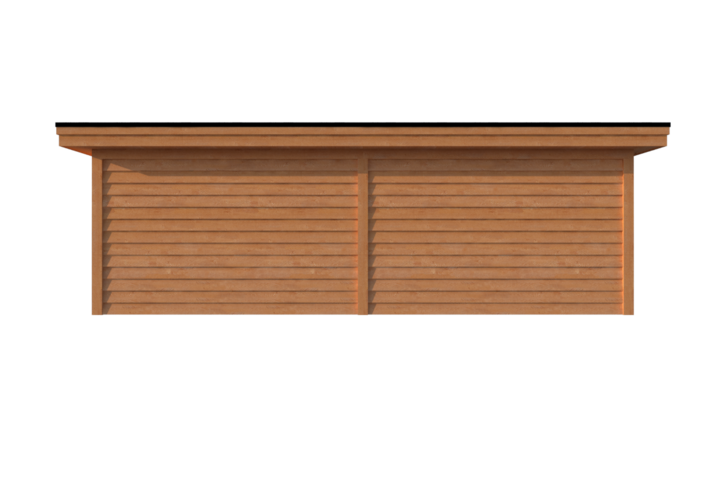 Houten veranda plat dak 750 x 400cm