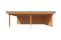 Houten veranda plat dak 750 x 400cm
