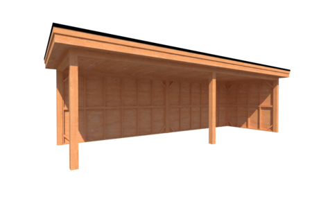 Houten veranda plat dak 800 x 250cm Houten veranda plat dak 800 x 250cm
