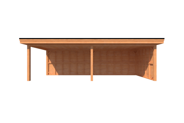 Houten veranda plat dak 800 x 300cm Houten veranda plat dak 800 x 300cm