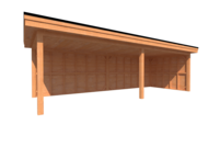Houten veranda plat dak 800 x 300cm Houten veranda plat dak 800 x 300cm