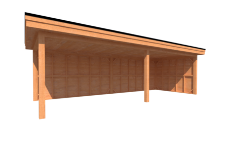 Houten veranda plat dak 800 x 300cm Houten veranda plat dak 800 x 300cm