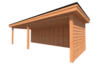 Houten veranda plat dak 800 x 300cm Houten veranda plat dak 800 x 300cm