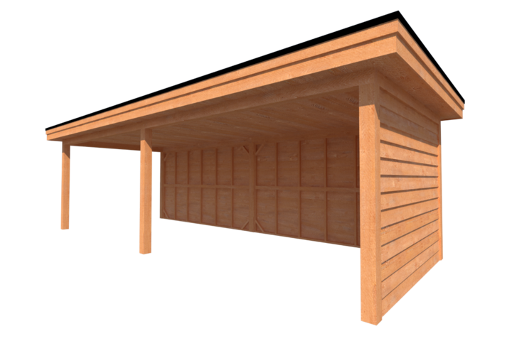 Houten veranda plat dak 800 x 300cm Houten veranda plat dak 800 x 300cm
