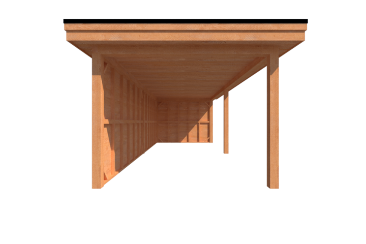 Houten veranda plat dak 800 x 300cm Houten veranda plat dak 800 x 300cm