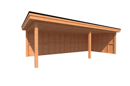 Houten veranda plat dak 800 x 350cm Houten veranda plat dak 800 x 350cm