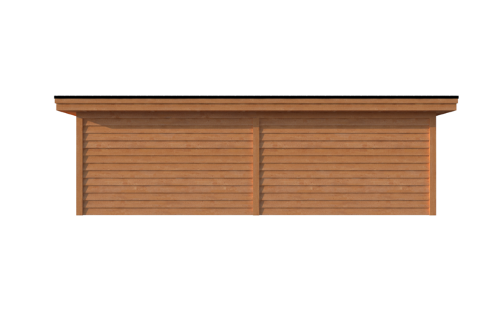 Houten veranda plat dak 800 x 350cm