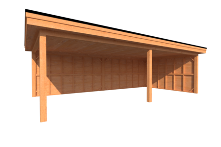 Houten veranda plat dak 800 x 400cm Houten veranda plat dak 800 x 400cm