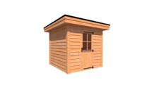 Tuinhuis plat dak 250 x 250cm Tuinhuis plat dak 250 x 250cm