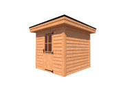 Tuinhuis plat dak 250 x 250cm Tuinhuis plat dak 250 x 250cm