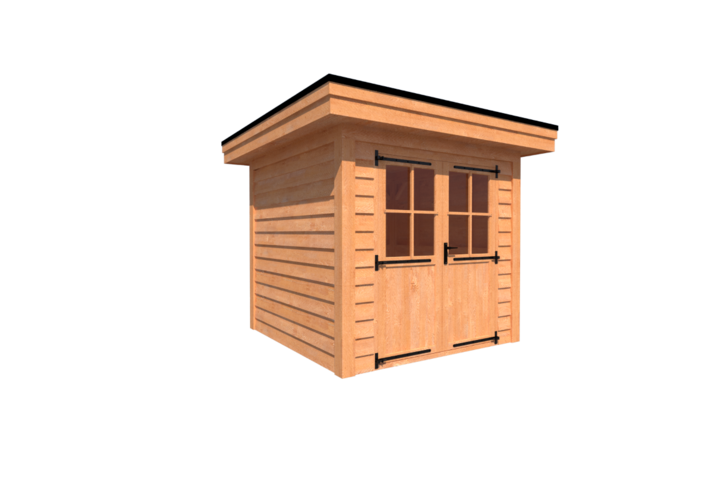 Tuinhuis plat dak 250 x 250cm Tuinhuis plat dak 250 x 250cm