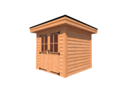 Tuinhuis plat dak 250 x 250cm Tuinhuis plat dak 250 x 250cm