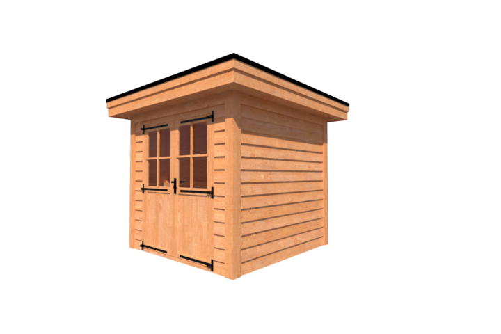 Tuinhuis plat dak 250 x 250cm Tuinhuis plat dak 250 x 250cm