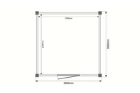 Tuinhuis plat dak 300 x 300cm Tuinhuis plat dak 300 x 300cm