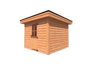 Tuinhuis plat dak 300 x 300cm Tuinhuis plat dak 300 x 300cm