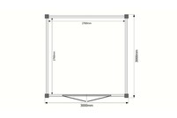 Tuinhuis plat dak 300 x 300cm