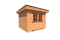 Tuinhuis plat dak 300 x 300cm