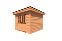 Tuinhuis plat dak 300 x 300cm