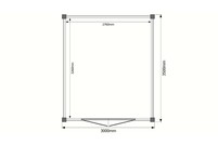 Tuinhuis plat dak 300 x 350cm