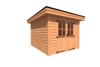 Tuinhuis plat dak 300 x 350cm