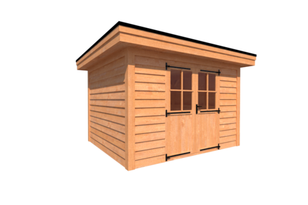 Tuinhuis plat dak 350 x 300cm