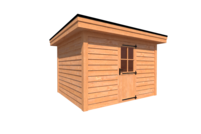 Tuinhuis plat dak 350 x 300cm