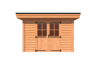 Tuinhuis plat dak 350 x 350cm