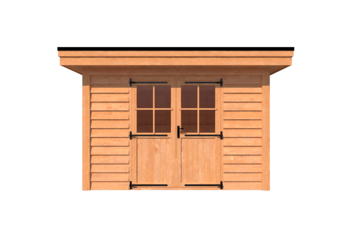 Tuinhuis plat dak 350 x 350cm