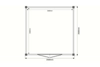 Tuinhuis plat dak 350 x 350cm