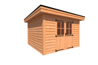 Tuinhuis plat dak 350 x 350cm