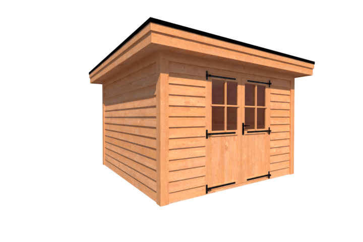 Tuinhuis plat dak 350 x 350cm