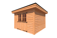 Tuinhuis plat dak 350 x 350cm