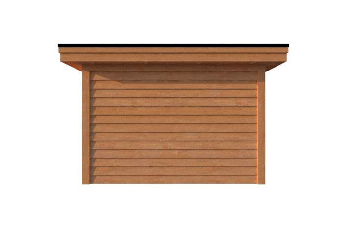 Tuinhuis plat dak 350 x 350cm