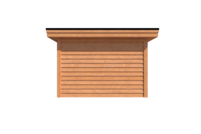 Tuinhuis plat dak 350 x 350cm