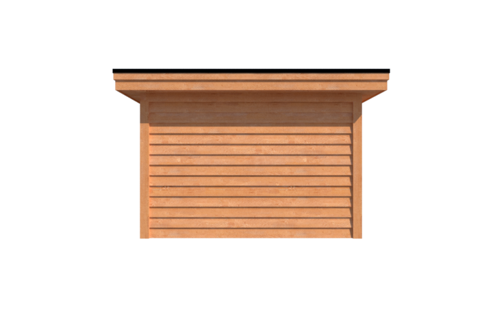 Tuinhuis plat dak 350 x 350cm