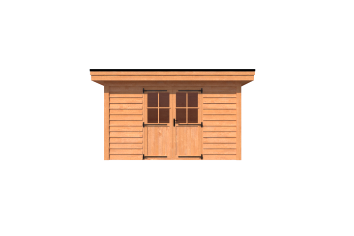 Tuinhuis plat dak 400 x 250cm Tuinhuis plat dak 400 x 250cm