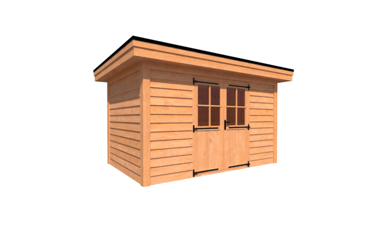 Tuinhuis plat dak 400 x 250cm Tuinhuis plat dak 400 x 250cm