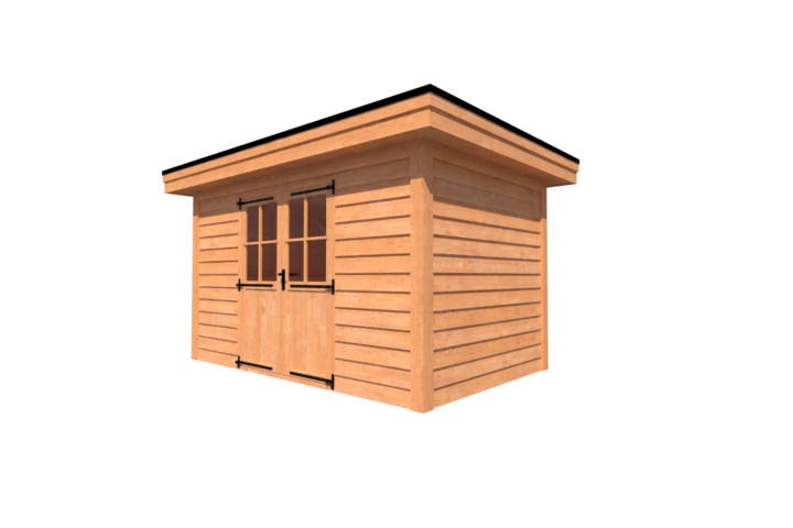 Tuinhuis plat dak 400 x 250cm Tuinhuis plat dak 400 x 250cm