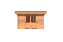 Tuinhuis plat dak 400 x 350cm Tuinhuis plat dak 400 x 350cm